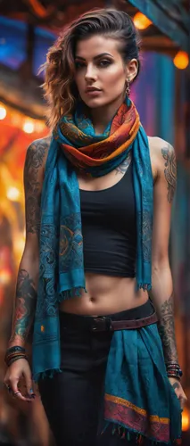 tattoo girl,passion photography,indian woman,indian girl,fusion photography,portrait photography,image manipulation,women clothes,women fashion,indian celebrity,fashion shoot,indian,pooja,neha,photoshop manipulation,photo session in torn clothes,warrior woman,indian girl boy,ethnic design,colorful background