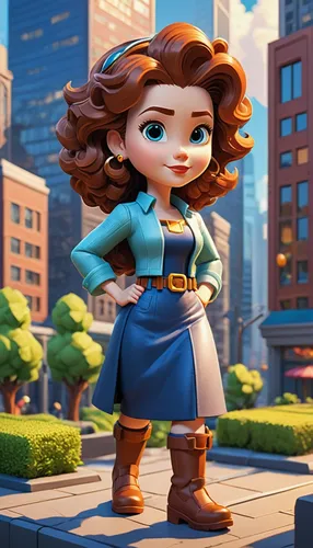 merida,agnes,princess anna,cute cartoon character,cg artwork,tiana,little girl in wind,elsa,nora,cinderella,rapunzel,penny,disney character,piper,female doctor,cute cartoon image,catarina,city ​​portrait,animated cartoon,girl in overalls,Unique,3D,Isometric