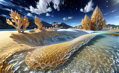 ice landscape,virtual landscape,underwater landscape,salt meadow landscape,ice planet,dune landscape,fractal environment,braided river,desert landscape,futuristic landscape,desert desert landscape,lunar landscape,arid landscape,dune sea,mushroom landscape,fantasy landscape,waterscape,fossil dunes,dune grass,salt desert