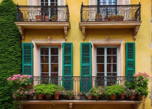 paris balcony,watercolor paris balcony,french windows,provencal,sicily window,south france,colorful facade,provencal life,balcones,shutters,grasse,balconies,roussillon,provence,portofino,trastevere,sorrento,martre,milanesi,menton,Illustration,Abstract Fantasy,Abstract Fantasy 12