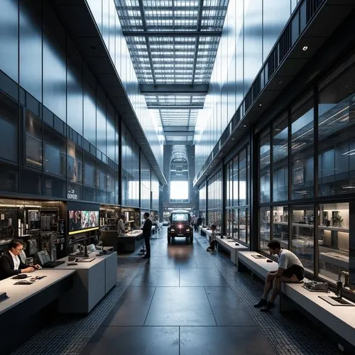 bobst,mercedes museum,carreau,autostadt wolfsburg,eniac,leadenhall,factory hall,pinakothek,manufactory,epfl,terminals,industrial hall,trading floor,stock exchange,modern office,mailrooms,mailroom,deakins,the interior of the,difc