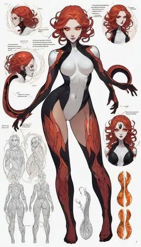 darth talon,mermaid vectors,cayenne,concept art,fire pearl,fire siren,neottia nidus-avis,red holstein,red ginger,scarlet witch,poison ivy,red-haired,fran,fire lily,red fish,vanessa (butterfly),medusa,asuka langley soryu,phoenix,medusa gorgon,Unique,Design,Character Design