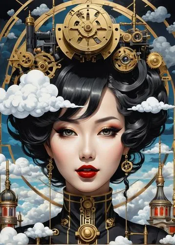 oiran,oriental princess,oriental painting,oriental girl,geisha girl,geisha,arhats,horoscope libra,japanese art,oriental,zodiac sign libra,skyship,steampunk,geiko,clockmaker,diaochan,japanese icons,homogenic,daiyu,zui,Art,Artistic Painting,Artistic Painting 44