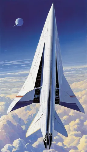 delta-wing,concorde,chrysler concorde,supersonic transport,spaceplane,north american xb-70 valkyrie,supersonic aircraft,shuttle,starship,x-wing,vulcan,space tourism,space glider,trimaran,boeing x-45,grumman x-29,star ship,lockheed,clipper,supersonic fighter,Illustration,Retro,Retro 11