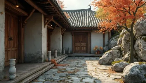 hanok,wudang,qingcheng,baojuan,goryeo,wulin,lijiang,hutong,hanfu,chuseok,hengdian,ryokan,heian,gudeok,dacheng,yunnan,asian architecture,sesshin,qingming,baoding,Photography,General,Realistic