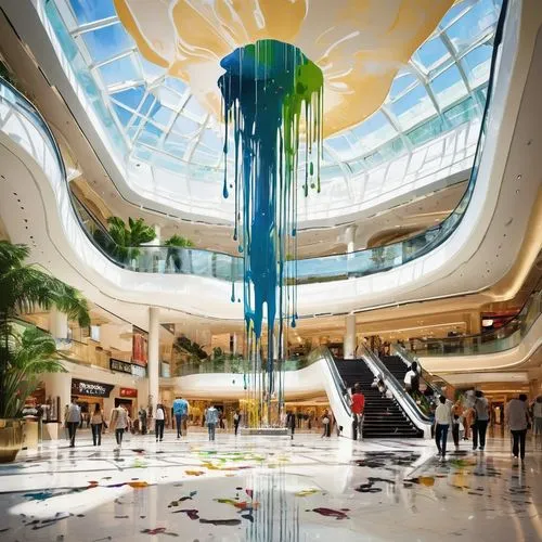 floor fountain,galleria,bluewater,the dubai mall entrance,segerstrom,malls,shopping mall,colorful glass,westfields,diamond lagoon,macerich,rivercenter,giant soap bubble,millenia,colorful water,luxehills,chadstone,mall of indonesia,wynn,shoppingtown,Conceptual Art,Graffiti Art,Graffiti Art 08