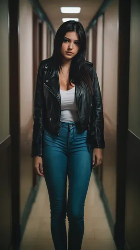 social,plus-size model,pooja,neha,leather jacket,chetna sabharwal,plus-size,hallway,kamini,girl walking away,kamini kusum,woman walking,veronica,humita,indian celebrity,latina,gordita,retro woman,portrait photography,adelita