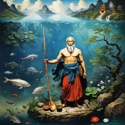 parashurama,bhagavatam,vishwamitra,ekadashi,god of the sea,bhagavan,chhinnamasta,vamana,mahasiddha,varahamihira,vaishnava,vaishnavism,sea god,ramchandra,vaishnavites,ajatasatru,vardhana,tanaji,bhagavat,govardhana,Illustration,Realistic Fantasy,Realistic Fantasy 24