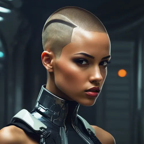 artificial hair integrations,mohawk hairstyle,buzz cut,asymmetric cut,mohawk,cyborg,sci fi,cyberpunk,x men,x-men,crew cut,futuristic,shepard,sci - fi,sci-fi,science-fiction,head woman,management of hair loss,scifi,pompadour,Conceptual Art,Oil color,Oil Color 19