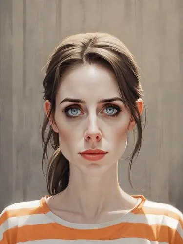 portrait of a girl,women's eyes,girl portrait,heterochromia,digital painting,woman face,the girl's face,portrait background,big eyes,woman portrait,orange eyes,world digital painting,woman's face,worried girl,eyes,doll's facial features,mystical portrait of a girl,pale,girl in a long,young woman,Digital Art,Comic