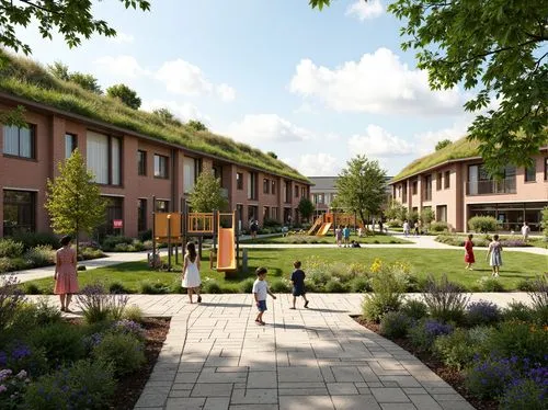 cohousing,new housing development,ecovillages,ecovillage,townhomes,netherwood,kidbrooke,europan,dormitory,courtyards,dormitories,unitech,3d rendering,dorms,maisonettes,streamwood,townhouses,housing estate,passivhaus,erignac