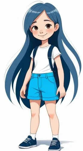 manami,chibi girl,jean shorts,marinette,sonoda,azusa nakano k-on