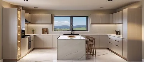 the kitchen is filled with the comforting aroma of freshly baked bread and the sound of whirring appliances. with a marble top,modern kitchen interior,kitchen design,modern kitchen,kitchen interior,mo