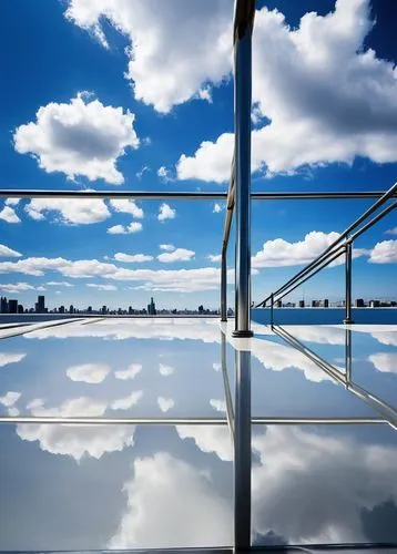 cloud shape frame,glass roof,skywalks,roof landscape,skybridge,sky apartment,skywalk,windows wallpaper,skyscape,cloudscape,electrochromic,roof top pool,blue sky and clouds,reflection of the surface of the water,infinity swimming pool,cloudlike,skyloft,blue sky and white clouds,cloud image,blue sky clouds,Illustration,American Style,American Style 05