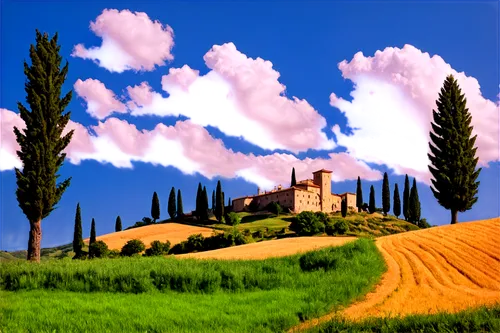 toscane,toscana,tuscan,tuscany,pienza,cypresses,montalcino,volterra,bertinoro,umbria,home landscape,toscano,campagna,siena,landscape,fattoria,landscape background,hilltop,rural landscape,hills,Conceptual Art,Daily,Daily 23