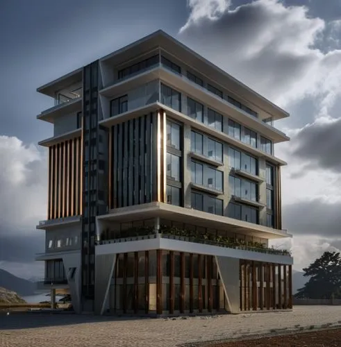 snohetta,dunes house,cube stilt houses,modern architecture,cubic house,freyberg,modern building,muizenberg,3d rendering,penthouses,modern house,revit,stilt house,fresnaye,cube house,wooden facade,merewether,edificio,oceanfront,timber house,Photography,General,Realistic