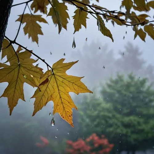 rainy leaf,autuori,rain drops,autumn fog,rainy day,ukrainy,Photography,General,Natural