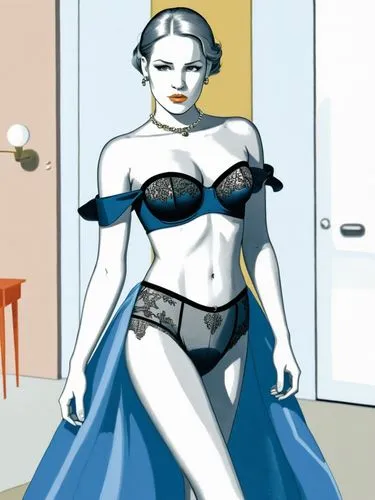 A model that turns us on.,a picture of a lady in an image,lilandra,dita,palmiotti,bluestocking,zatara,pop art woman,Illustration,Vector,Vector 12