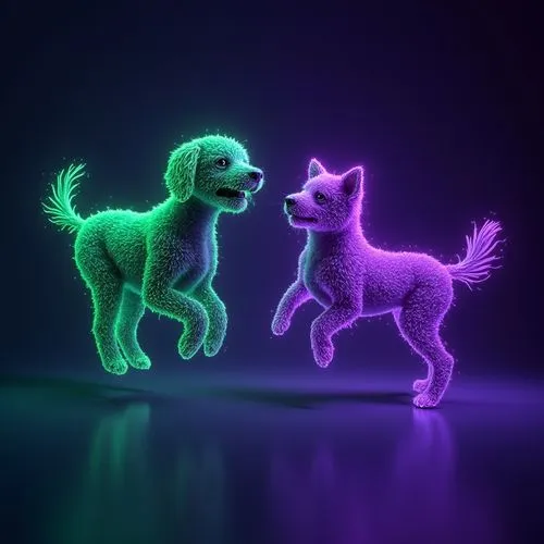 neon ghosts,schnauzers,lumo,color dogs,neon cocktails,uv