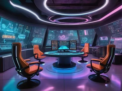 spaceship interior,ufo interior,computer room,control desk,control center,spaceship space,neon human resources,cyberspace,cyberscene,spaceport,cybercafes,cyberport,the server room,cybertown,spacelab,starbase,modern office,spaceland,computerworld,scifi,Illustration,Abstract Fantasy,Abstract Fantasy 13