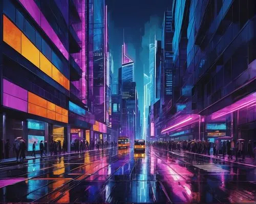 cybercity,colorful city,cityscape,tokyo city,cyberpunk,metropolis,shinjuku,tokyo,city highway,cityzen,cybertown,ultraviolet,futuristic landscape,hypermodern,urban,city at night,brum,urbanworld,guangzhou,cyberscene,Art,Artistic Painting,Artistic Painting 44