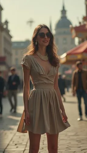 a girl in a dress,slutskaya,scherfig,woman walking,sofia,parisienne,Photography,Fashion Photography,Fashion Photography 03