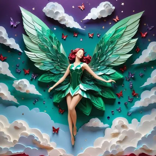 winged heart,fairies aloft,rosa 'the fairy,elves flight,cupido (butterfly),fairy queen,flying heart,faery,fairy,faerie,rosa ' the fairy,flower fairy,aurora butterfly,vanessa (butterfly),ariel,fantasy art,fantasy picture,fairy peacock,flying seed,christmas angel,Illustration,Retro,Retro 03