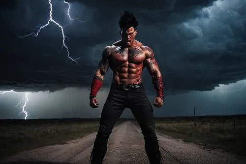 kazuya,kenshiro,thunderstruck,atharva,callihan,daken,macdevitt,draven,heihachi,balor,wolverine,freakazoid,photoshop manipulation,photomanipulation,thunderstreak,wightman,kablan,god of thunder,buakaw,derivable,Art,Artistic Painting,Artistic Painting 28