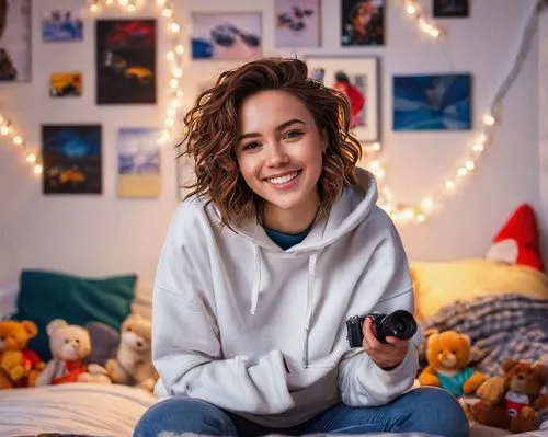 adorable,cute,cute koala,cute bear,sweater,smiling,cozy,pajamas,killer smile,cuddly,girl in bed,pjs,pj,sweatshirt,a girl's smile,hoodie,koala bear,a girl with a camera,cg,silphie,Conceptual Art,Daily,Daily 23