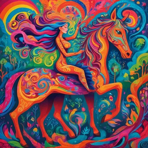 colorful horse,unicorn art,unicorn background,rainbow unicorn,painted horse,unicorn and rainbow,carnival horse,psychedelic art,unicorn,laughing horse,equine,colorful foil background,two-horses,dream horse,equines,galloping,carousel horse,colorful background,fire horse,centaur,Conceptual Art,Oil color,Oil Color 23