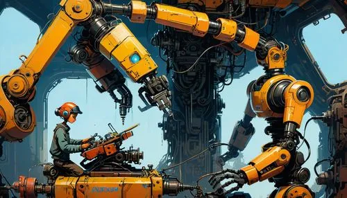 mech,excavators,yellow machinery,automatons,mecha,excavator,mechs,industrial robot,machines,robotics,mechanize,mechanicals,machinery,robots,mechanician,mining excavator,two-way excavator,mechanized,roboticists,dakka,Conceptual Art,Sci-Fi,Sci-Fi 01