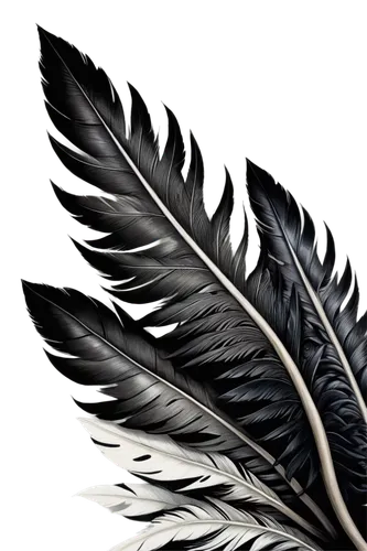 Wings, black and white feathers, spread wide, bird's-eye view, detailed texture, soft lighting, dramatic composition, high contrast, cinematic tone, mysterious atmosphere, gothic style, intricate deta