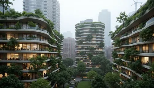 interlace,biopolis,europan,sathon,bahru,bjarke,apartment blocks,colombes,nanterre,ecotopia,taikoo,urban design,apartment block,greenforest,terraformed,futuristic architecture,crevier,urban development,3d rendering,liveability