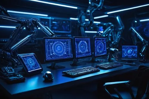 tron,cyberscene,fractal design,computer room,spaceship interior,cyberpatrol,cyberrays,cybersmith,cyberia,cyberscope,cyber,blue light,computerized,cyberview,cybernet,cyberarts,computer workstation,cyberspace,cybercasts,cyberport,Art,Classical Oil Painting,Classical Oil Painting 22