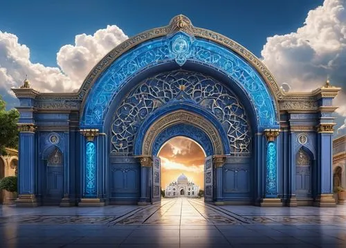 agrabah,mihrab,ramadan background,arabic background,archways,portal,hrab,theed,gateway,blue doors,heaven gate,archway,background design,cartoon video game background,3d fantasy,doorways,3d background,mosques,entranceways,house of allah,Conceptual Art,Fantasy,Fantasy 27