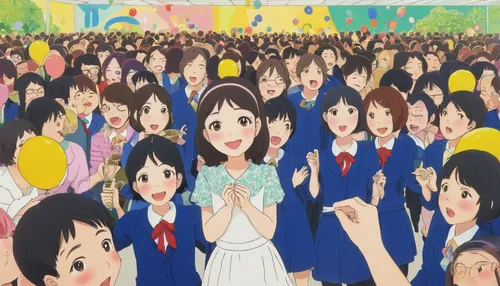 euphonium,shibuya crossing,sonoda love live,japanese fans,love live,yui hirasawa k-on,crowds,tsumugi kotobuki k-on,furikake,doll's festival,haruhi suzumiya sos brigade,crowd,naginatajutsu,frog gathering,anime cartoon,sea of flowers,concert crowd,audience,japanese idol,amusement park,Illustration,Japanese style,Japanese Style 20