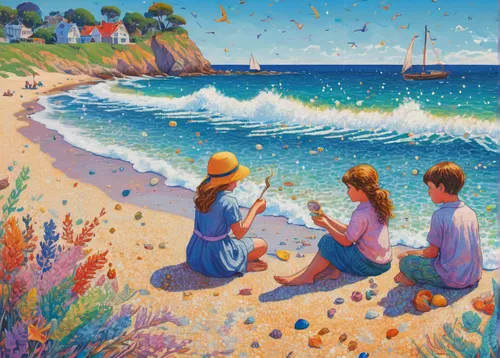 beach landscape,people on beach,sea beach-marigold,carol colman,coastal landscape,summer day,summer beach umbrellas,beach goers,regatta,seaside,martha's vineyard,breton,children studying,by the sea,beach restaurant,beach scenery,sea beach,children drawing,sea landscape,sailing boats,Conceptual Art,Daily,Daily 31