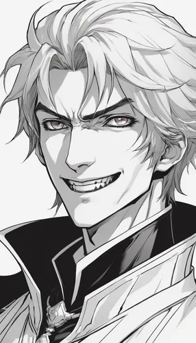 帅气吸血鬼，微笑的露出牙,paine,corvin,nelore,joseph,alexander,kado,hawks,claudius,tyrion lannister,robert harbeck,ruler,winking,male character,grin,snarling,killer smile,the son of lilium persicum,leo,butler,admi