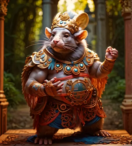 scandia gnome,dwarf armadillo,rataplan,ori-pei,dwarf sundheim,aladha,kobold,yogi,rotglühender poker,babi panggang,bengalenuhu,dwarf,paysandisia archon,rat na,boar,year of the rat,szymbark,rat,forest king lion,goki