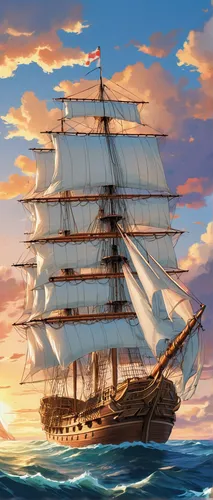 sea sailing ship,sail ship,sailing ship,full-rigged ship,three masted sailing ship,galleon ship,tallship,tall ship,east indiaman,sailing ships,sailing vessel,galleon,caravel,barquentine,windjammer,friendship sloop,sloop-of-war,mayflower,training ship,three masted,Illustration,Japanese style,Japanese Style 03