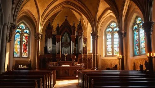 transept,pipe organ,presbytery,main organ,interior view,sanctuary,interior,church organ,the interior,altar,choir,gothic church,nave,organ pipes,chancel,organ,sacristy,cathedral,reredos,chapel,Art,Classical Oil Painting,Classical Oil Painting 26