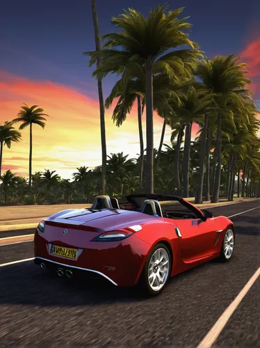 classic car and palm trees,iso grifo,cadillac xlr-v,cadillac xlr,saturn sky,tvr tuscan speed 6,tesla roadster,lamborgini,tvr cerbera speed 12,mitsuoka viewt,tvr chimaera,chrysler crossfire,tvr sagaris,tvr tasmin,ats 2500 gt,cruising,street racing,sportscar,fast car,tvr s series,Art,Artistic Painting,Artistic Painting 37