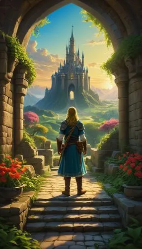 nargothrond,sylvania,zelda,castletroy,fantasia,knight's castle,kaitos,rapunzel,zellar,hyrule,castledawson,principality,zelada,belle,pelleas,knight village,magical adventure,fantasy world,way of the roses,gold castle,Art,Artistic Painting,Artistic Painting 20