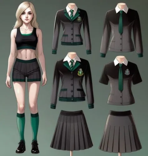 school uniform,school clothes,uniforms,uniform,a uniform,sports uniform,cheerleading uniform,clover jackets,martial arts uniform,school skirt,nurse uniform,warbler,anime japanese clothing,bolero jacket,schoolgirl,school items,academic dress,police uniforms,women's clothing,blazer,Illustration,Realistic Fantasy,Realistic Fantasy 07