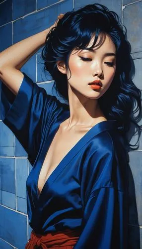 asian woman,vietnamese woman,viveros,welin,photorealist,follieri,Illustration,Japanese style,Japanese Style 15