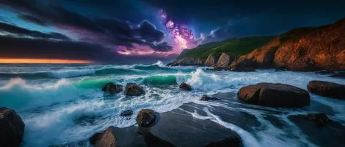 sea storm,natural phenomenon,lightning storm,torngat,long exposure,nature's wrath,force of nature,norway coast,dragonstone,tidal wave,long exposure light,natural spectacle,light trail,stormy sea,intense colours,bioluminescent,crashing waves,amazing nature,seascape,turmoil