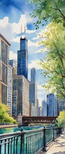 chicago,minneapolis,city scape,cwru,chicago skyline,chicagoland,motorcity,lake shore,marunouchi,sakura background,springtime background,omaha,birds of chicago,detriot,cityscape,hibiya,horikoshi,hashiba,skyline,landscape background,Illustration,Paper based,Paper Based 25