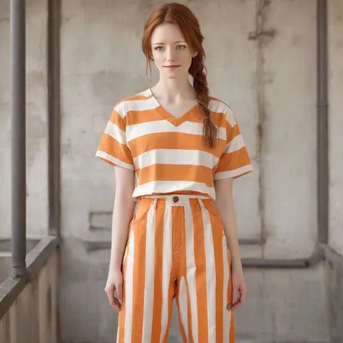 horizontal stripes,pippi longstocking,one-piece garment,orange,murcott orange,stripe,striped,central stripe,orange half,prisoner,stripes,pin stripe,liberty cotton,orange robes,raggedy ann,bright orange,orange color,orange cream,jumpsuit,menswear for women