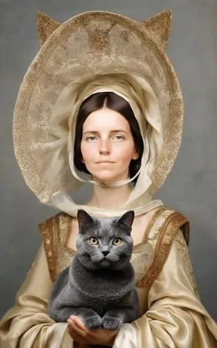 make more of a monochromatic gray British cat,portrait of christi,magnificat,catharine,cathair,catterson,canoness,clergywoman,prioress,petrarca,postulant,foundress,cat sparrow,noblewomen,catroux,khnop