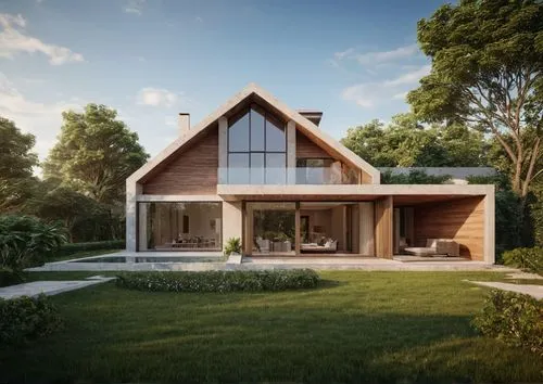 timber house,passivhaus,modern house,3d rendering,danish house,wooden house,Photography,General,Natural